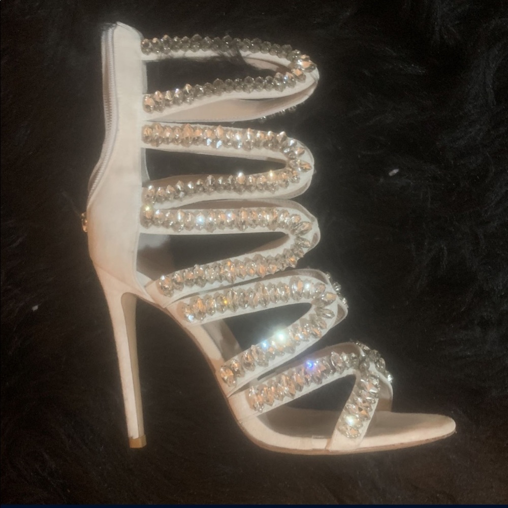 Jennifer Le Crystal studded heels